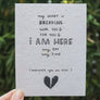 heart breaking sympathy love card